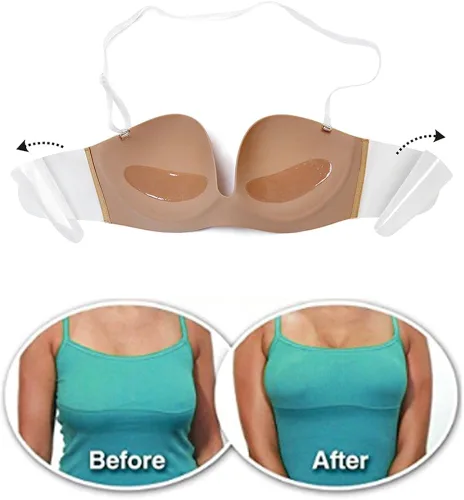 Vista 4 de JUST BEHAVIOR Sujetadores autoadhesivos invisibles sin tirantes para mujer