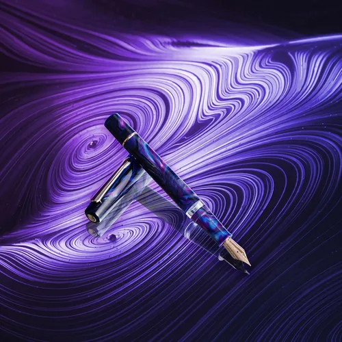 Vista 2 de Nahvalur Schuylkill - Colección de plumas estilográficas (tamaño mediano 0.019 in), morado cíclido