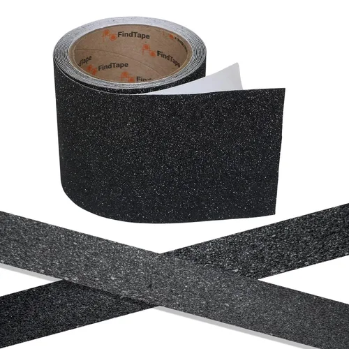 FindTape AST-35 Cinta Antideslizante Premium [Negro]: 4 pulg. x 10 pies (negro)