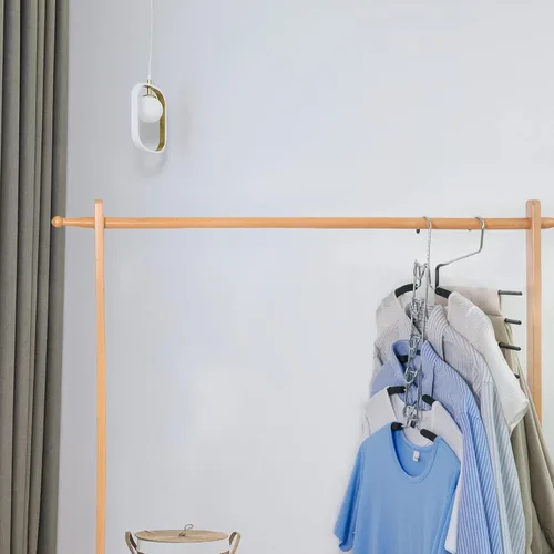 Vista 8 de Nature Smile Perchas de ropa para suéter sin hombros, múltiples capas, ahorro de espacio, para camisetas y blusas, (paquete de 2 unidades)