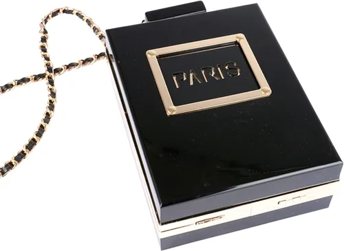 Vista 5 de bolso del lápiz labial Paris Perfume Forma Bolsos de noche para las mujeres