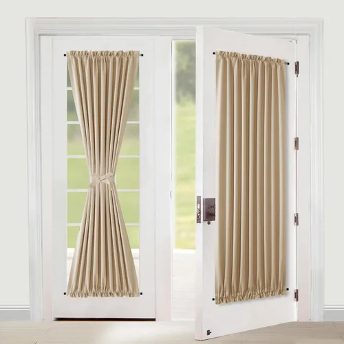Vista 81 de XWZO - Cortinas para puerta con cortinero, cortinas blackout térmicas y oscurecedoras para puerta francesa, cortinas para ventana de la cocina, 12 x