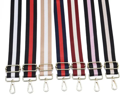 Vista 5 de Correa para bolso con herrajes dorados de repuesto, correa para bolso cruzado, correa ancha ajustable para colgar al hombro