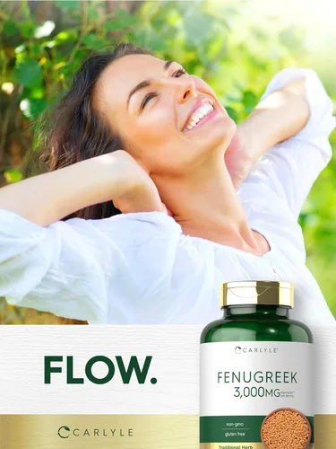 Vista 7 de Carlyle Cápsulas de fenogreco 300 unidades Extracto sin OMG y sin gluten Semillas de fenogreco