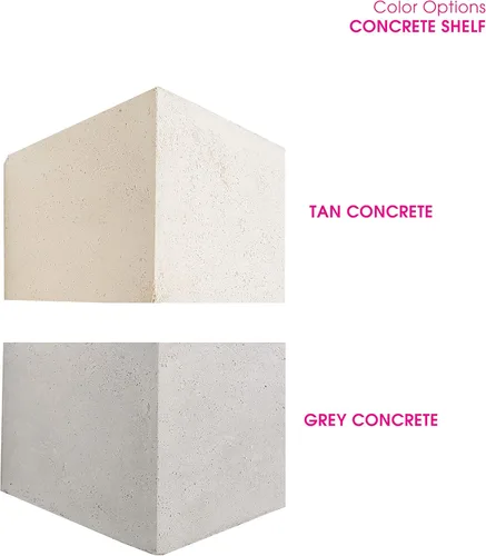 Vista 2 de Da Vinci Stone Craft Repisa Flotante de Chimenea de Hormigón Moderno Tipo Viga (7, Hormigón Gris)