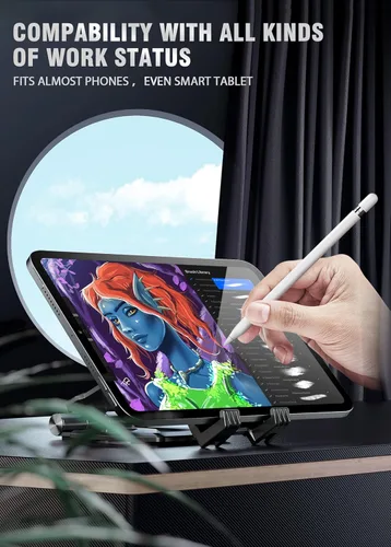 Vista 5 de SUPCASE Soporte plegable ajustable para tableta, soporte de escritorio portátil, compatible con iPad Pro, Air, iPhone, Samsung Galaxy, Surface