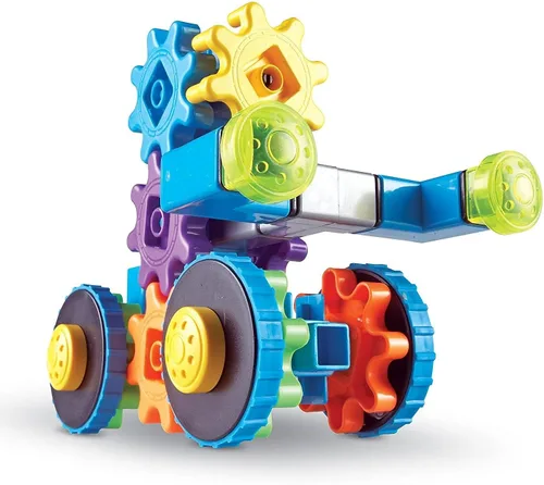 Vista 4 de Learning Resources Gears, juego de construcción Rover Gears, actividades STEM, habilidades motoras finas, kit de explorador para niños pequeños