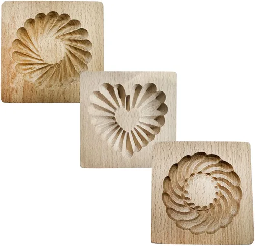 Vista 8 de Molde de galletas de madera, molde de horneado 3D, herramienta de horneado para manualidades y decoración con relieve, adecuado para Halloween