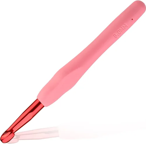 Vista 29 de Gancho de ganchillo de aluminio de 2 mm, agujas de ganchillo lisas, agujas de tejer para manualidades con hilo, gran regalo artesanal hecho a mano