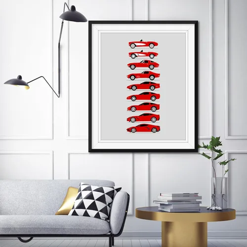 Vista 51 de Custom Car Posters Póster hecho a mano compatible con Chevy Corvette Generations e impresión de Chevrolet Corvette (C1 C2 C3 C4 C5 C6 C7 C8)