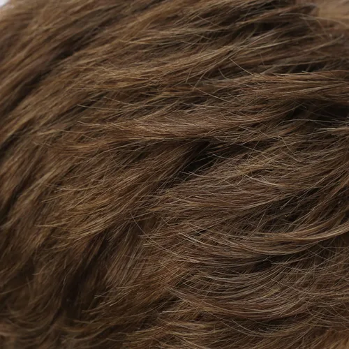 Vista 49 de Kaneles Peluca corta gris de repuesto sintético para hombre, disfraz de Halloween, cabello natural suave en capas (gris)