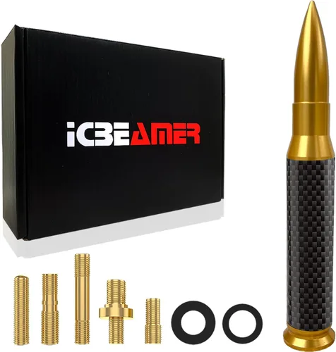 Vista 51 de ICBEAMER 3 inch / 76 mm MINI Mexican Mexico Flag Automotive Antenna with Internal Copper Coil Universal Fit AM/FM Radio Antenna Replacement