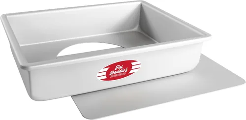 Vista 6 de Fat Daddio's POBCC-9132 - Molde de aluminio anodizado para tartas con fondo extraíble, 9 x 13 x 2 pulgadas