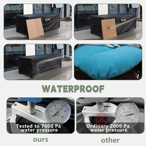Vista 4 de Fundas extragrandes impermeables para juego de muebles de patio, liquidación de fundas para muebles de exterior, fundas para juego de sofá