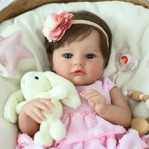 Vista 9 de SCOM Muñecas de bebé Reborn realistas - Muñeca de bebé recién nacida realista de 20 pulgadas, muñeca de bebé real con cuerpo suave y pesado