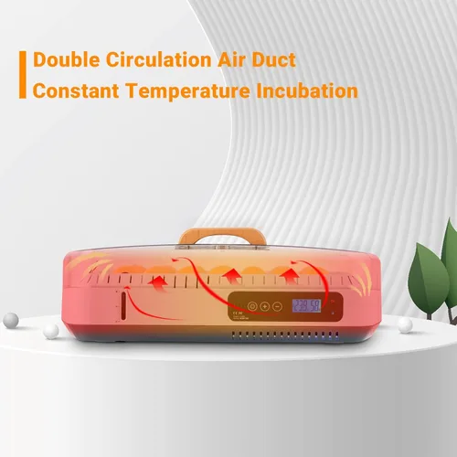 Vista 5 de Winado Incubadoras para incubar huevos, incubadora de 35 huevos con nivel visual de agua y giro automático de huevos y control de temperatura, vela