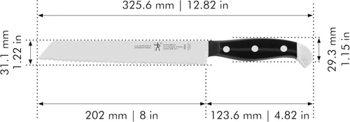 Vista 4 de HENCKELS Statement Razor-Sharp 8-inch Bread Knife, Cake Knife, German Engineered Informed by 100+ Years of Mastery, Black