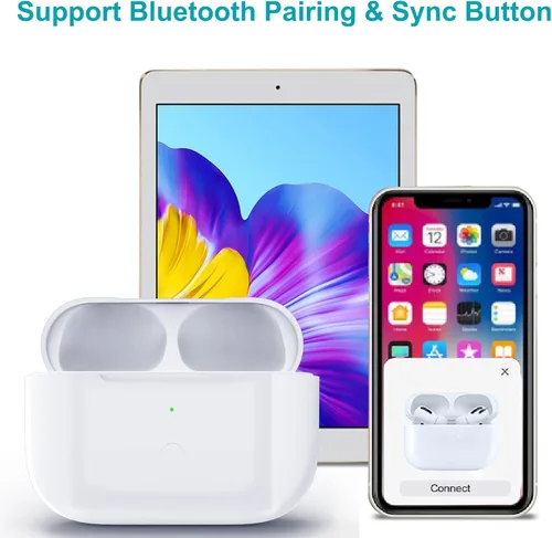Vista 5 de Funda de carga inalámbrica compatible con AirPods Pro de 1ª y 2ª generación, fundas de repuesto para cargadores Airpods Pro, compatible