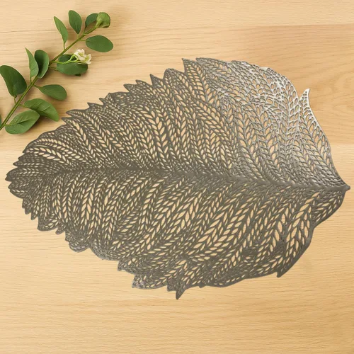Vista 8 de Decozen Juego de 6 manteles individuales con diseño perforado para decoración de cocina, resistente a los arañazos, resistente a las manchas