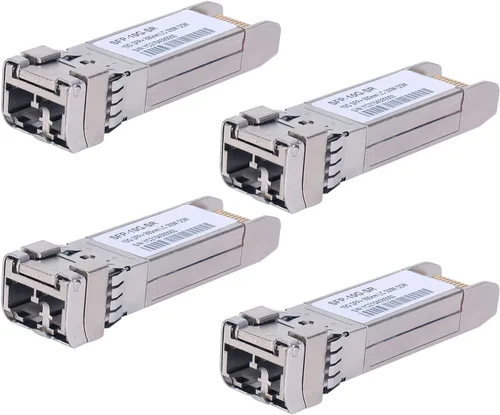 Vista 10 de Módulo de fibra SFP+ de 10 Gb de alta velocidad, compatible con Cisco, Netgear, Meraki y más Transceptor LC multimodo 10G-Base-SR, MMF de 850 nm