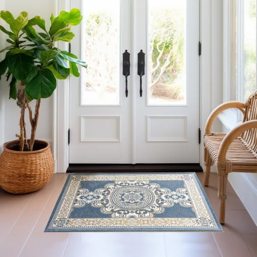 Vista 9 de CHICHIC Tapete de puerta interior de 32 x 48 pulgadas para entrada del hogar, interior y exterior, tapete de bienvenida para interiores, parte Gris