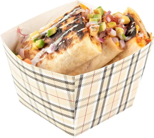 Vista 49 de Restaurantware -Bio Tek - Cajas de aperitivos de 4.3 x 3.2 pulgadas, 200 cajas desechables para papas fritas – Forro de polietileno, apto para frío