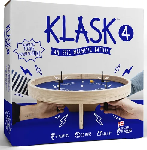 KLASK: El Juego Magnético Premiado de Habilidad para Fiestas - para Niños y Adultos de Todas las Edades Que Es Mitad Fútbol, Mitad Hockey sobre Hielo
