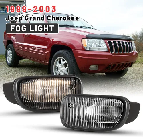 Vista 2 de AUTOWIKI Luces antiniebla aptas para Jeep Grand Cherokee 1999 2000 2001 2002 2003 con bombillas halógenas 1 par