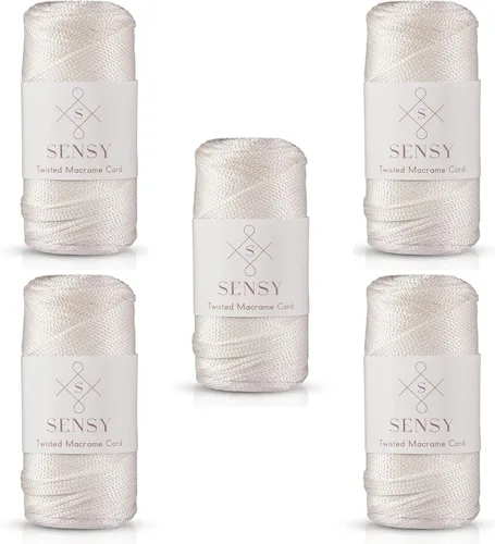 Vista 169 de Sensy Premium 2mm 229.5 metros de cuerda de poliéster 100% cordón de polipropileno Cordón de macramé 2mm Cordón para bolso de crochet Hilo