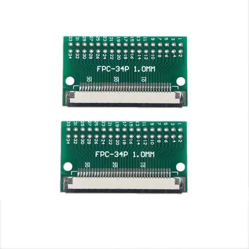 Vista 11 de MTCELL 6 unids FFC/FPC PCB Converter Board 4 Pin 0.04 in a DIP 0.10 in