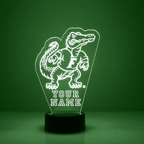 Vista 28 de Espejo Magic Gifts - Lámpara de luz nocturna personalizada con letrero LED de la Universidad Estatal de Boise (BSU) Buster Bronco Mascot con control