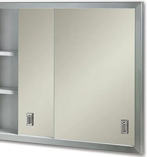 Vista 3 de Jensen B703850 Contempora - Botiquín de 2 puertas, 24 pulgadas por 19 pulgadas, acero inoxidable