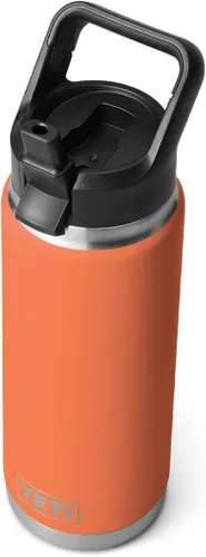 Vista 10 de YETI Rambler - Botella de acero inoxidable aislada al vacío con tapa y popote, 26 onzas, color negro
