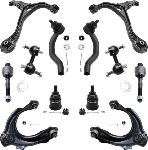 Vista 105 de Detroit Axle - Kit de suspensión de 12 piezas para Nissan Pathfinder Frontier Xterra, 4 brazos de control inferior y superior, 4 barras