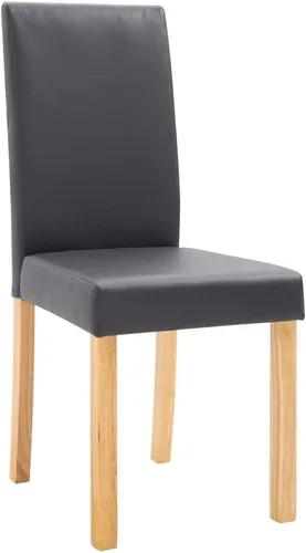 Vista 3 de Sillas de comedor, silla de comedor con respaldo, silla de comedor de piel sintética adecuada para comidas diarias o eventos especiales, como