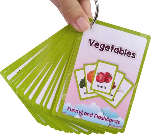 Vista 7 de Frutas/vegetales/alimentos/cantidades de alimentos Tarjetas flash en inglés Tarjetas flash tarjetas de bolsillo Juguetes de aprendizaje para niños