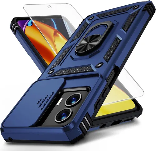 Vista 18 de Funda para Moto G Stylus 5G (2021), cubierta para lente de cámara, protector de pantalla HD, protección contra caídas de grado militar de 10 pies