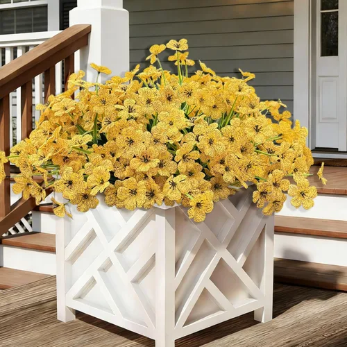 Vista 20 de 10 paquetes de plantas de césped artificial, plantas de césped sintético para exteriores, resistentes a los rayos UV, pasto de trigo de plástico