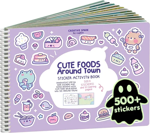 Vista 55 de Cupkin Libro de calcomanías del mundo mágico 12 colorear y actividad Un mundo mágico