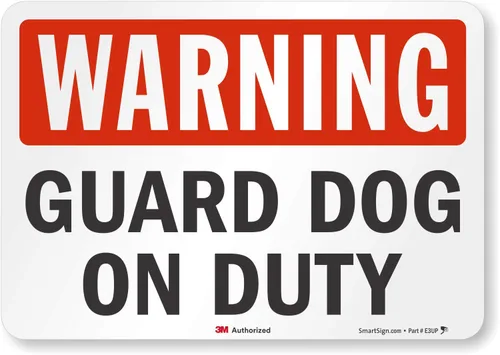 Vista 11 de SmartSign - S-2430-AL-10 Advertencia - Señal de guardia de servicio 7 "x 10" Aluminio Negro/Rojo sobre Blanco