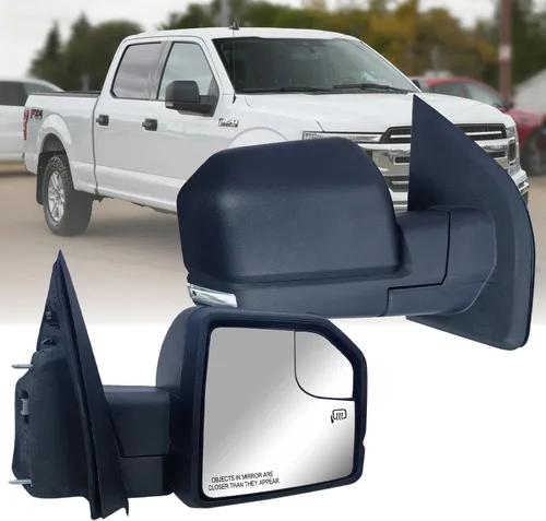 Vista 10 de Reemplazo de espejo retrovisor del lado del conductor izquierdo con textura, cubierta trasera, eléctrico y calefactado con luz de señal para Ford