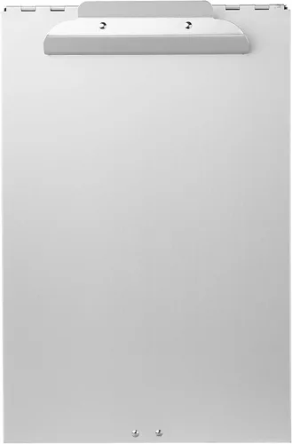 Vista 3 de Amazon Basics Portapapeles de metal con 2 compartimentos y almacenamiento interior para 250 hojas de papel, 14.09 x 9.21 x 2.6 pulgadas