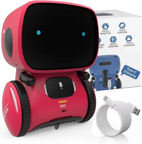 Vista 12 de 98K - Juguetes de robot para niñas y niños, robots recargables, sensor de voz y tacto interactivos, socio inteligente y profesor que habla