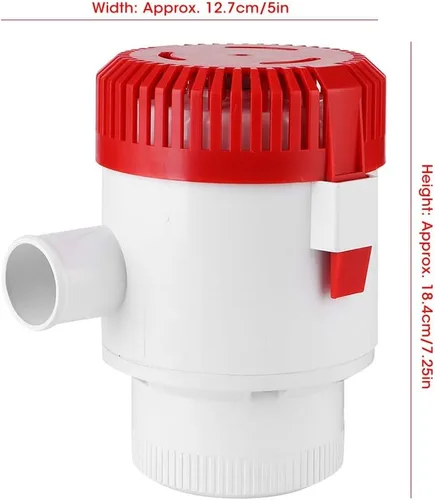 Vista 3 de Keenso Bomba de sentina sumergible profesional de 3500GPH 12V, bomba eléctrica resistente para yate de barco marino