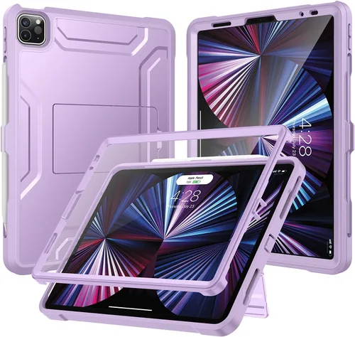 Vista 8 de Soke Funda para iPad Pro de 11 pulgadas 2022/2021/2020/2018/iPad Air de 5ª/4ª generación, protector de pantalla integrado - Compatible con carga