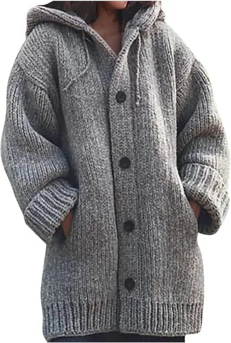 Cárdigan para mujer, chaqueta de frente abierto, casual, acogedor, abrigos de vacaciones, talla grande, ropa de otoño e invierno, ropa Y2K, regalo