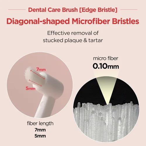 Vista 4 de JAYU PET Cepillo de Cuidado Dental (Cerdas de Borde) 1 unidad - Cepillo de Dientes para Perro con Cabeza Micro Redonda, Cepillo de Dientes