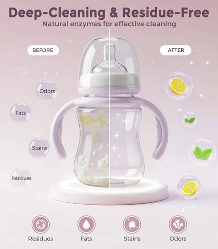 Vista 3 de 150 tabletas de detergente para lavar biberones, tabletas de jabón detergente para todas las marcas Momcozy Baby Brezza Papablic Lavadoras