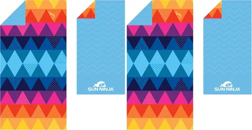 Vista 9 de SUN NINJA Toalla de playa de microfibra, sin arena, de secado rápido, ligera y compacta para playa, piscina, yoga y campamento, 63 x 32 pulgadas