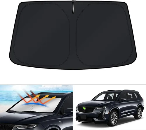 Vista 68 de KUST Parasol para parabrisas para Ford Fusion 2013-2020 2021, accesorios, pantalla de ventana, protector de visera solar, plegable, bloquea